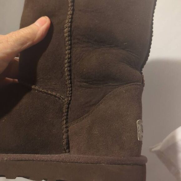 UGG  Brown suede shearing Boots sz 6 - Picture 5 of 7